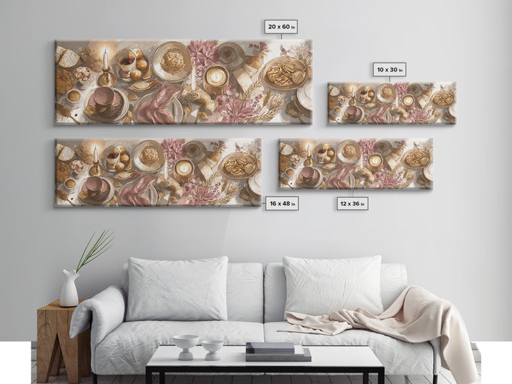 Elegant Table Objects Canvas Print, Restaurant Art, Wall Art Print, Restaurant Decor, Fine Art, Bistro, Modern Decor, RES-3x1-16