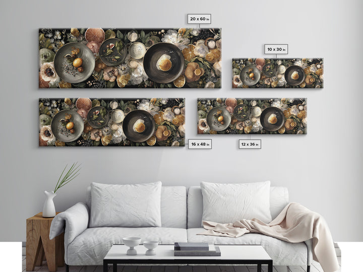 Blackboard Menu Feeling Without Readable Text Canvas Print, Restaurant Art, Food Art, Restaurant Decor, Oil Painting, Bistro, RES-3x1-85