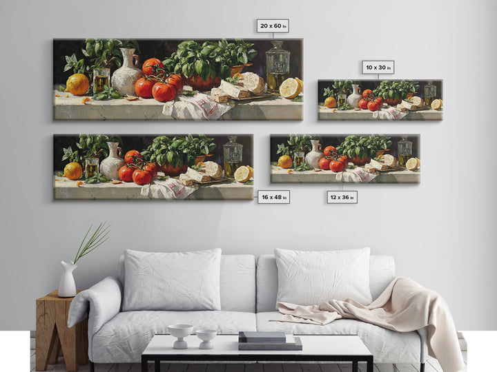 Cocktail and Citrus Bar Composition Framed Canvas Print, Restaurant Art, Large Wall Art, Restaurant Decor, Fine Art, Bistro, RES-3x1-99