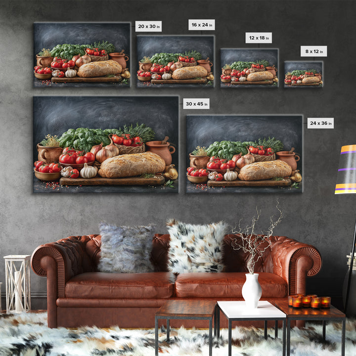 Blackboard Menu Feeling Without Readable Text Canvas Print, Restaurant Art, Neutral Decor, Restaurant Decor, Fine Art, Bistro, RES-3x2-49