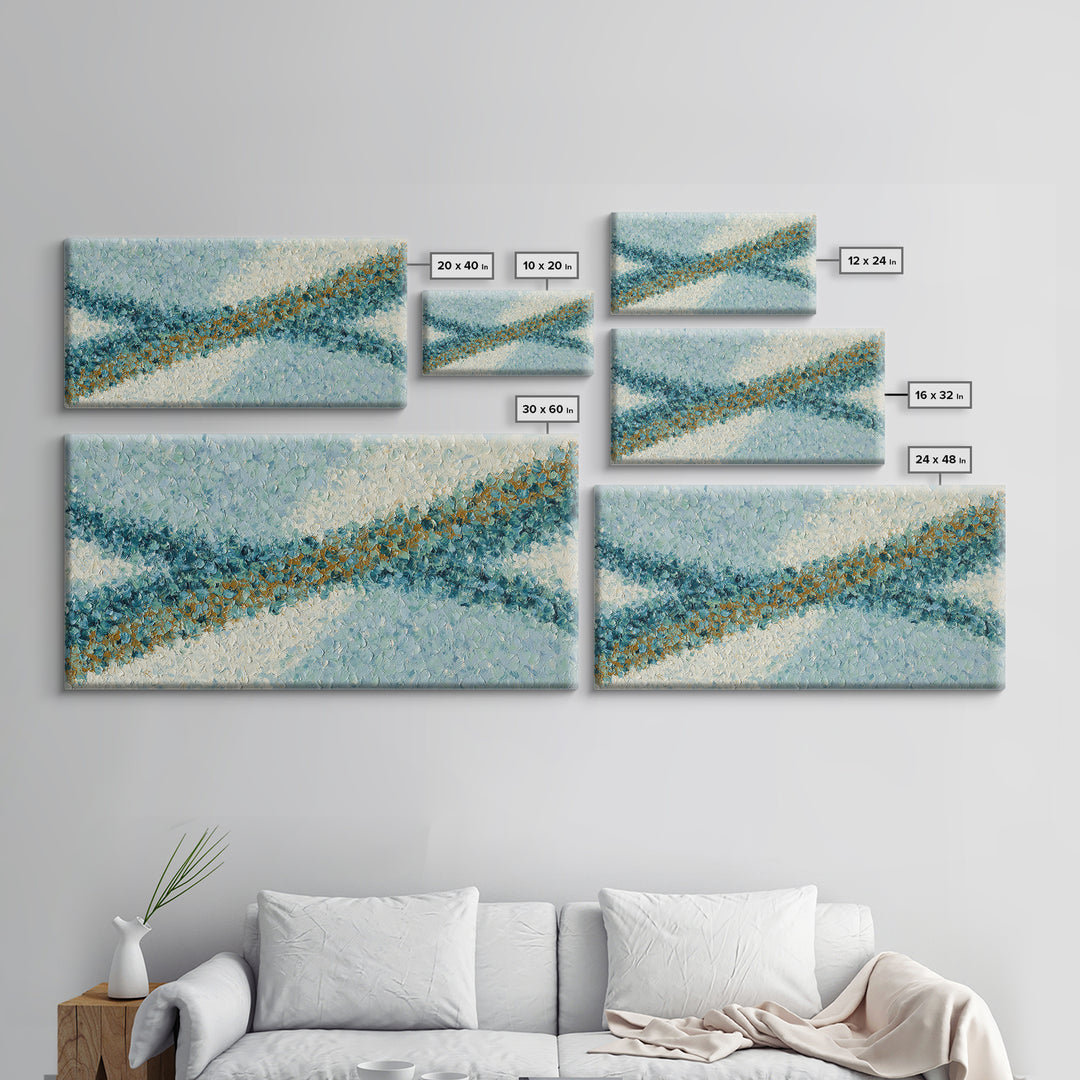 70s Sunset Stripes Framed Canvas Print, Retro Art, Print, Living Room Decor, Watercolor Art, Retro, Abstract Wall Art, RET-2x1-23
