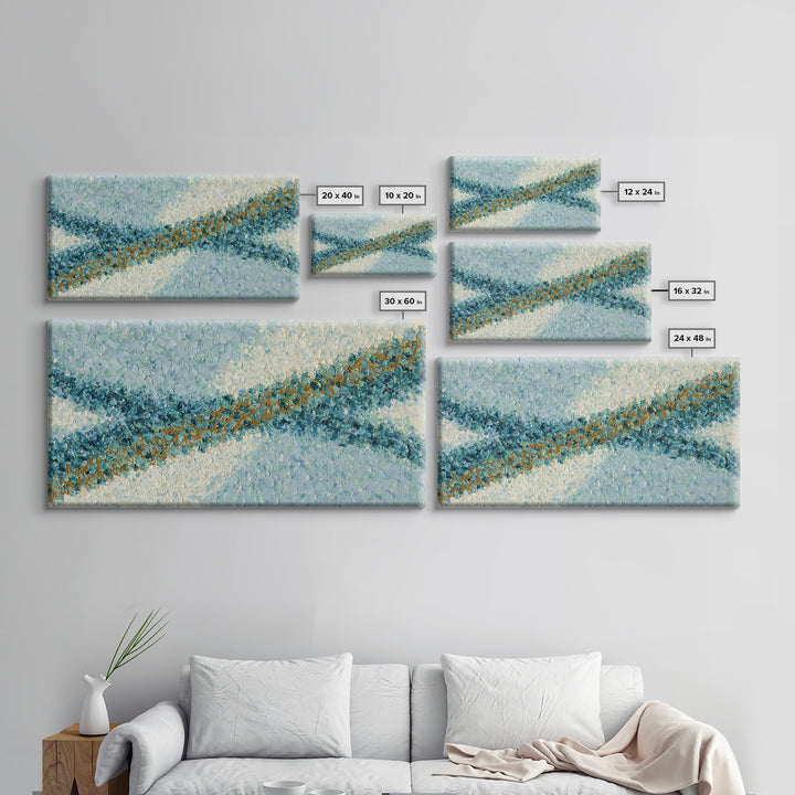70s Sunset Stripes Framed Canvas Print, Retro Art, Print, Living Room Decor, Watercolor Art, Retro, Abstract Wall Art, RET-2x1-23