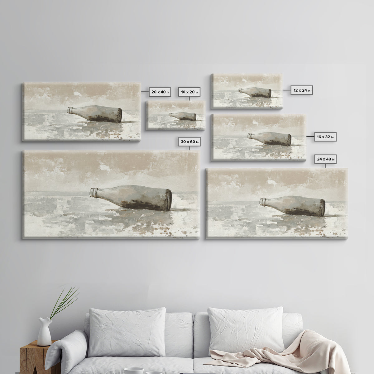 Drive in Movie Scene with Moonlit Cars Framed Canvas Print, Retro Art, Print, Living Room Decor, Oil Painting, Retro, RET-2x1-60