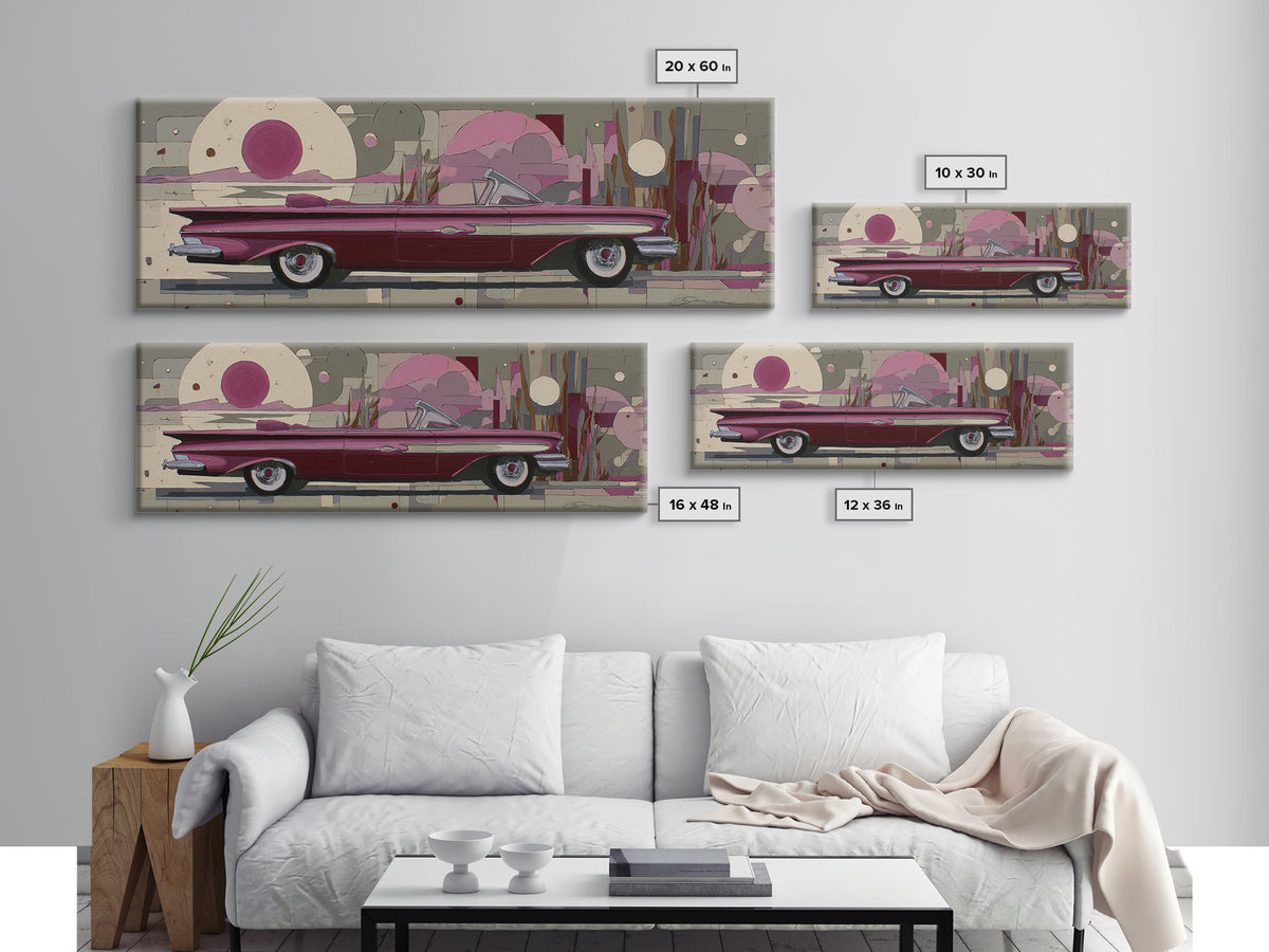 Roller Disco Ball Framed Canvas Print, Retro Art, Whimsical Decor, Living Room Decor, Retro, Modern Decor, Fine Art Print, RET-3x1-53