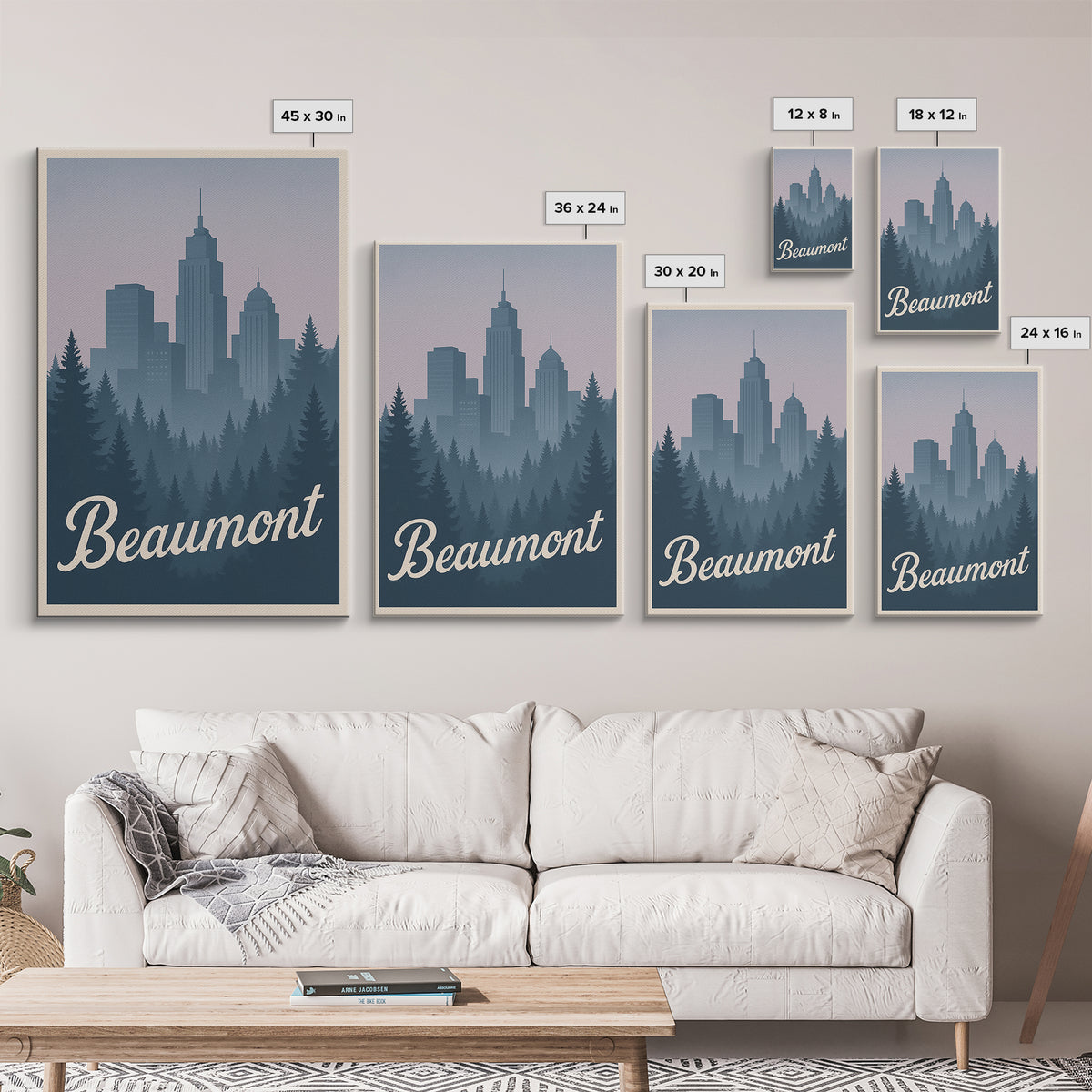 Beaumont Travel Poster, Framed Canvas Print, Classic Travel Poster Art, Beaumont Travel Art, Travel Art Print, Travel Wall Decor
