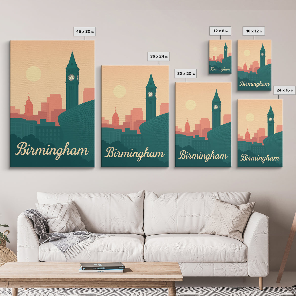 Birmingham Alabama Travel Poster, Canvas Print, Classic Travel Poster Art, Birmingham Travel Art, Travel Poster Art, Travel Art Print