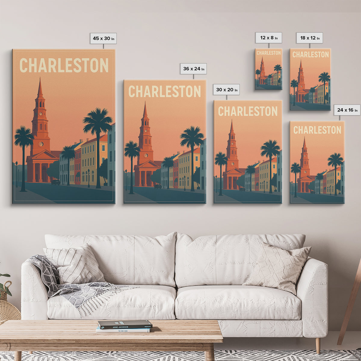 Charleston Travel Poster, Canvas Print, Classic Travel Poster Art, Charleston Art Print, City Art Print, Gift For Travelers, Art Print