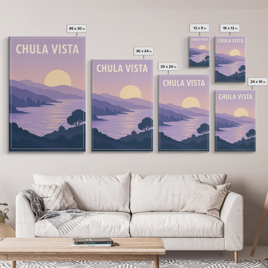 Chula Vista California Travel Poster, Canvas Print, Mid Century City Wall Art, Chula Vista Travel Art, Poster Art, Vintage Travel Print
