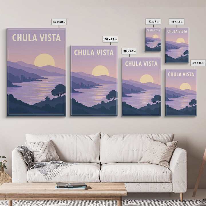 Chula Vista California Travel Poster, Canvas Print, Mid Century City Wall Art, Chula Vista Travel Art, Poster Art, Vintage Travel Print