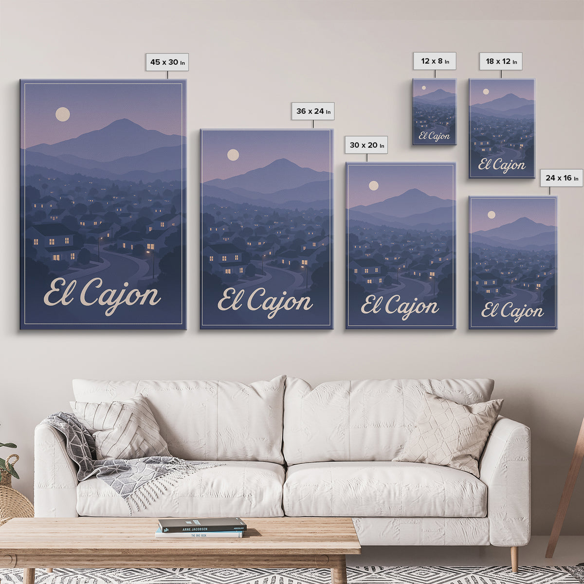 El Cajon Travel Poster, Canvas Print, Classic Travel Poster Art, El Cajon Wall Art, Gift For Travelers, Travel Wall Decor, Travel Art Print
