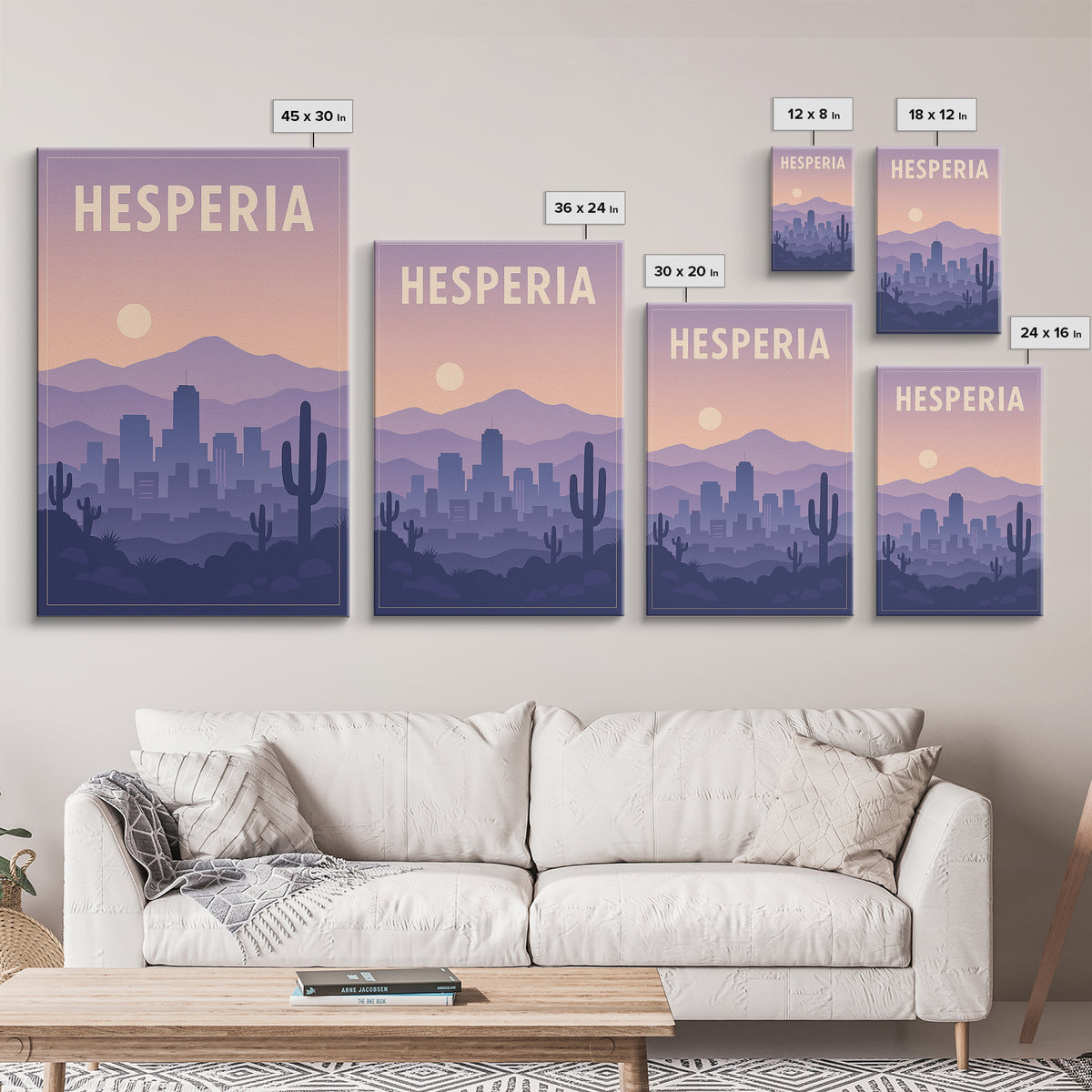 Hesperia California Travel Poster, Canvas Print, Classic Travel Poster Art, Hesperia Travel Art, City Travel Prints, Vintage Travel Art