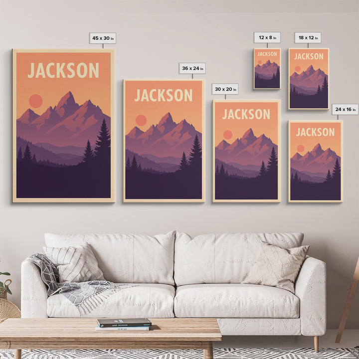 Jackson Mississippi Travel Poster, Canvas Print, Classic Poster Art, Jackson City Art, Travel Print, Travel Poster Set, City Art Print
