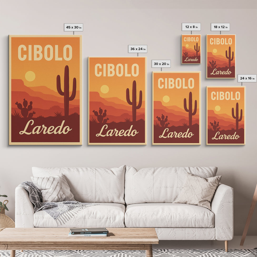 Laredo Texas Travel Poster, Canvas Print, Mid Century City Wall Art, Laredo Poster Print, City Art Print, Fine Art Print, Vintage Print