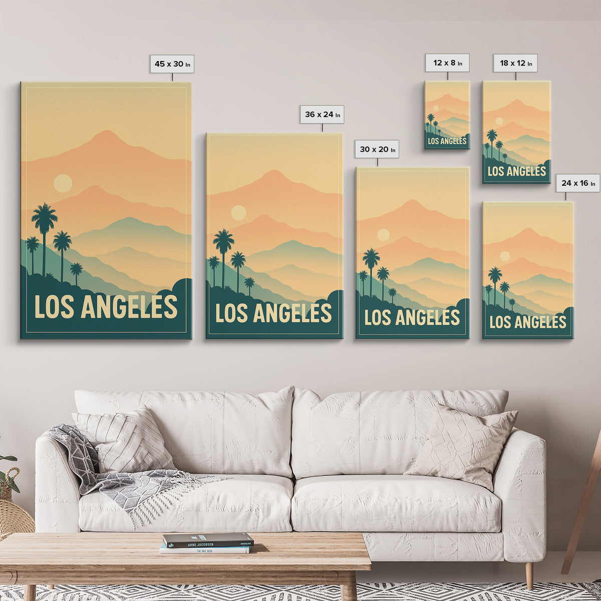 Los Angeles Travel Poster, Canvas Print, Classic Travel Poster Art, Los Angeles Art Print, Travel Art Print, Travel Wall Art, Home Decor
