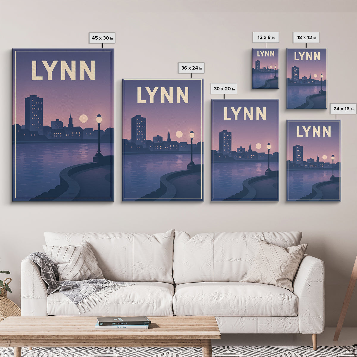 Lynn Travel Poster, Canvas Print, Mid Century City Wall Art, Lynn Poster Print, City Art Print, Vintage Travel Print, Travel Art Print