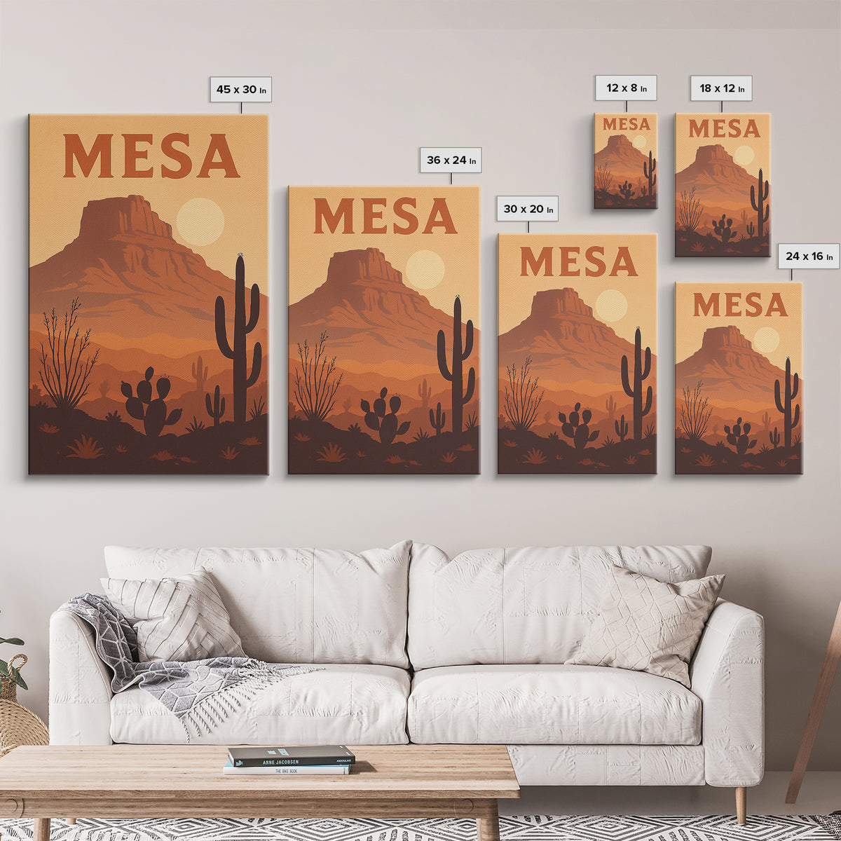 Mesa Arizona Travel Poster, Canvas Print, Retro Sunset Skyline Art, Mesa Poster Print, City Art Print, Vintage City Art, City Travel Prints