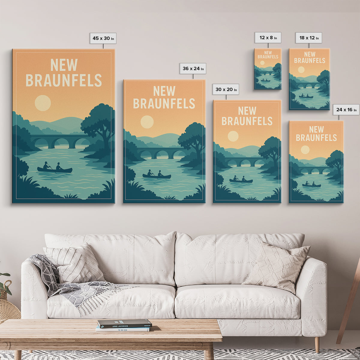 New Braunfels Texas Travel Poster, Canvas Print, Vintage Travel Poster Art, New Braunfels Wall Art, Gift For Travelers, City Travel Prints