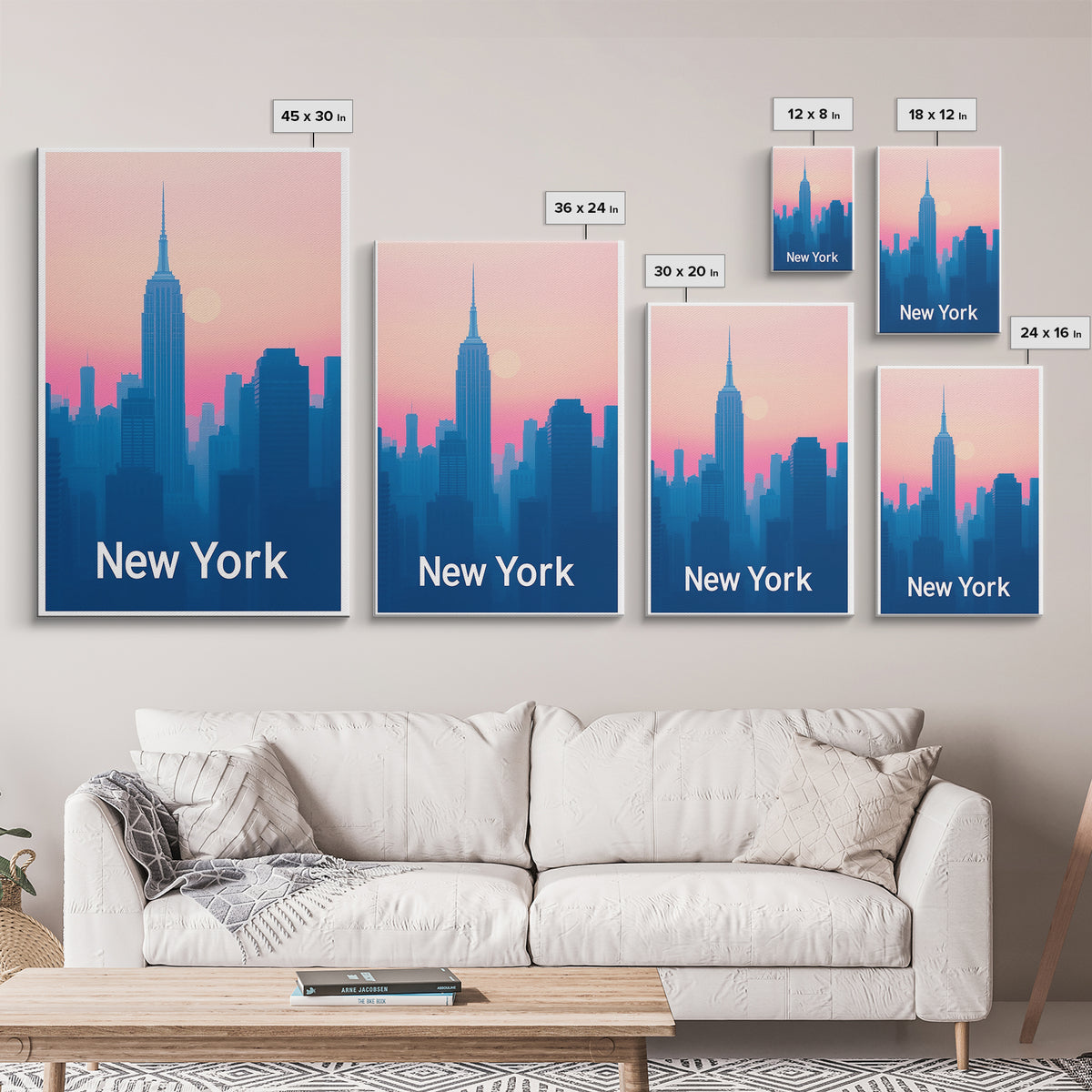 New York Travel Poster, Canvas Print, Classic Travel Poster Art, New York Travel Art, Modern Wall Decor, Fine Art Print, Retro Travel Print