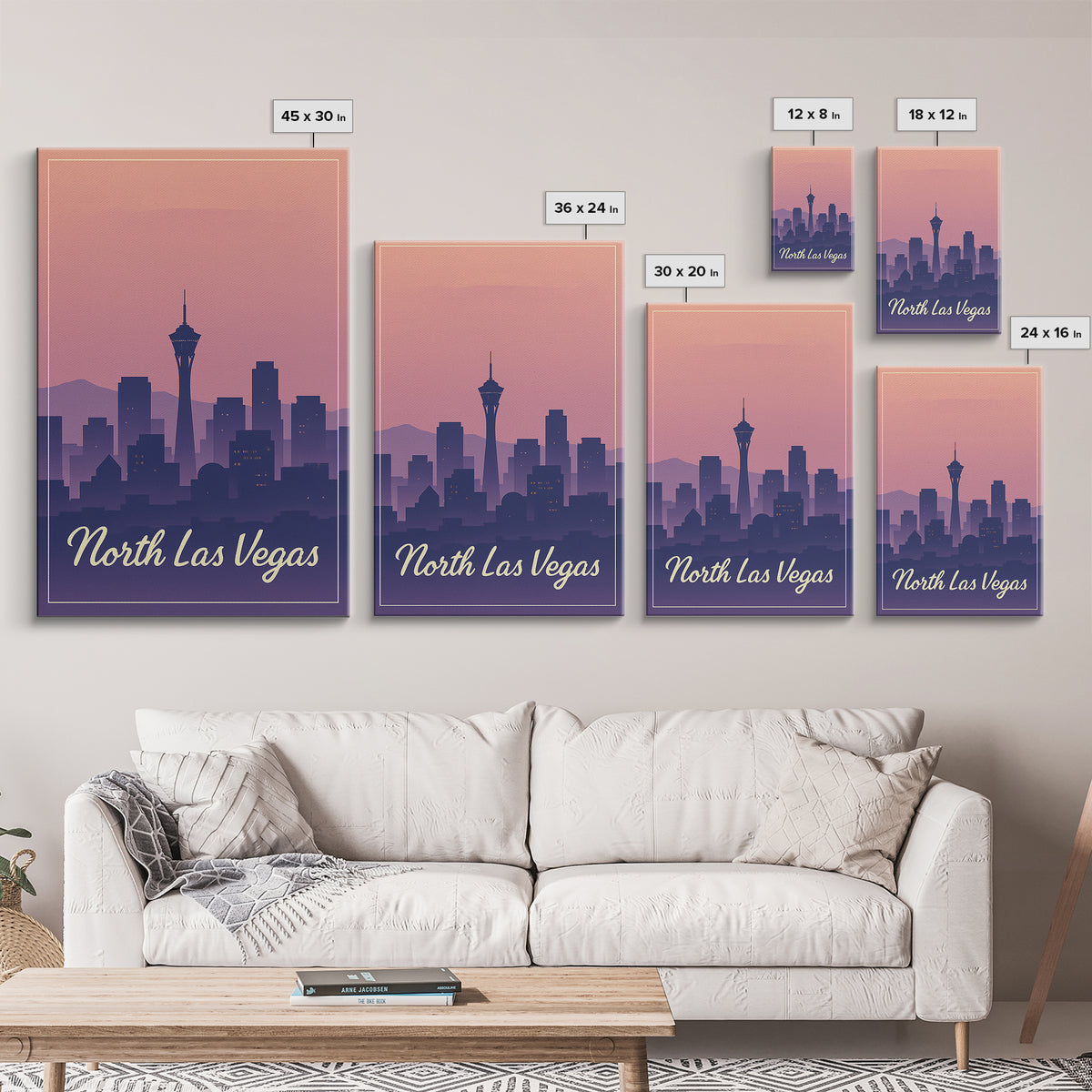 North Las Vegas Travel Poster, Canvas Print, Classic Travel Poster Art, North Las Vegas Art Print, Vintage City Poster, Travel Art Print
