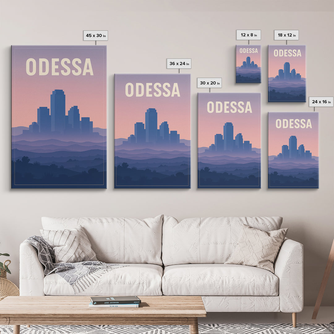 Odessa Travel Poster, Framed Canvas Print, Classic Travel Poster Art, Odessa City Art, Travel Poster Set, Vintage City Poster, Wall Art