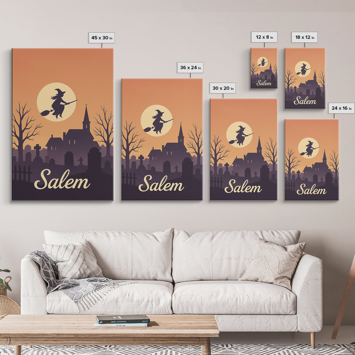 Salem Oregon Travel Poster, Framed Canvas Print, Classic Travel Poster Art, Salem Art Print, Mid Century Wall Art, Vintage City Poster