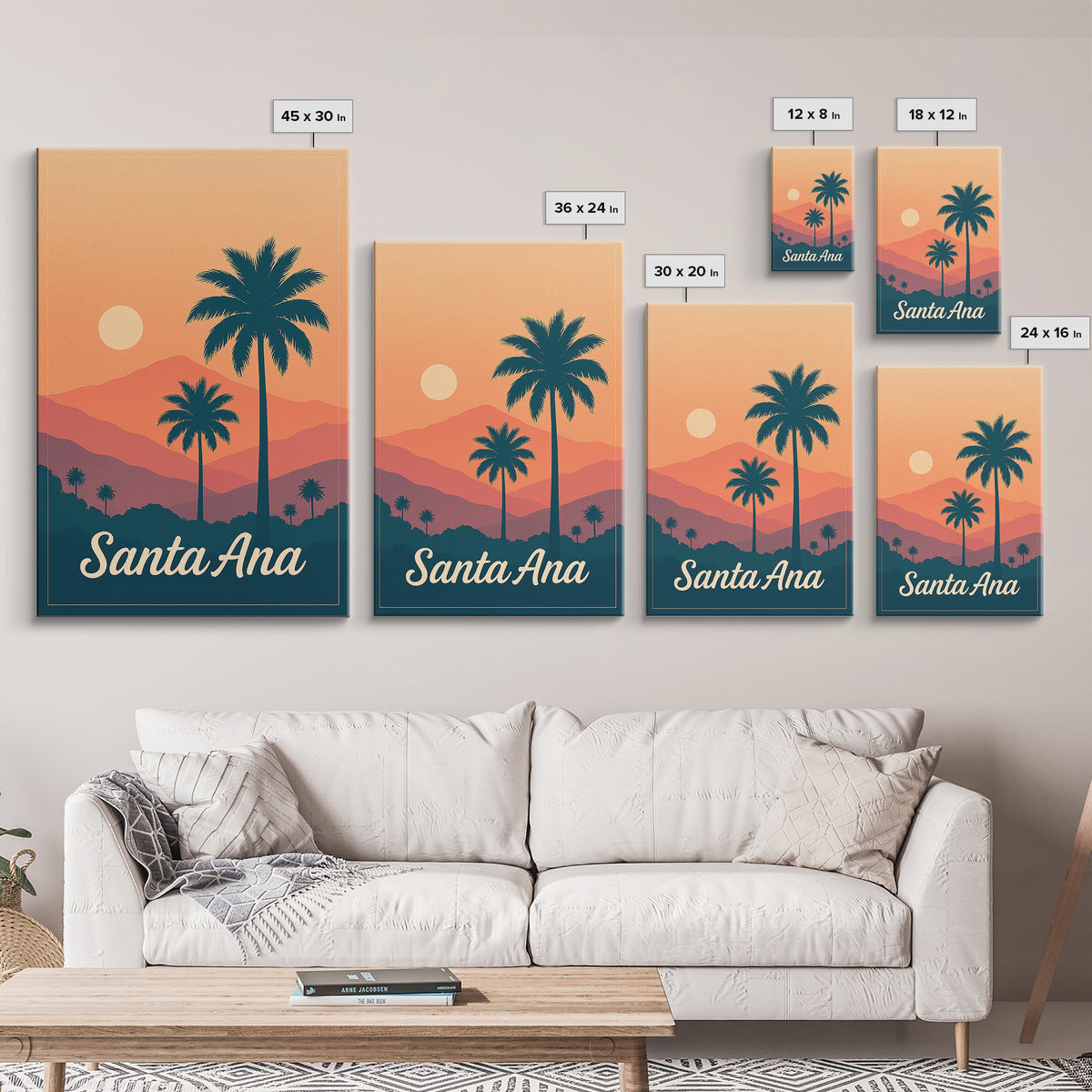 Santa Ana California Travel Poster, Canvas Print, Vintage Poster Art, Santa Ana City Art, Gift For Travelers, Vintage City Art, Art Print