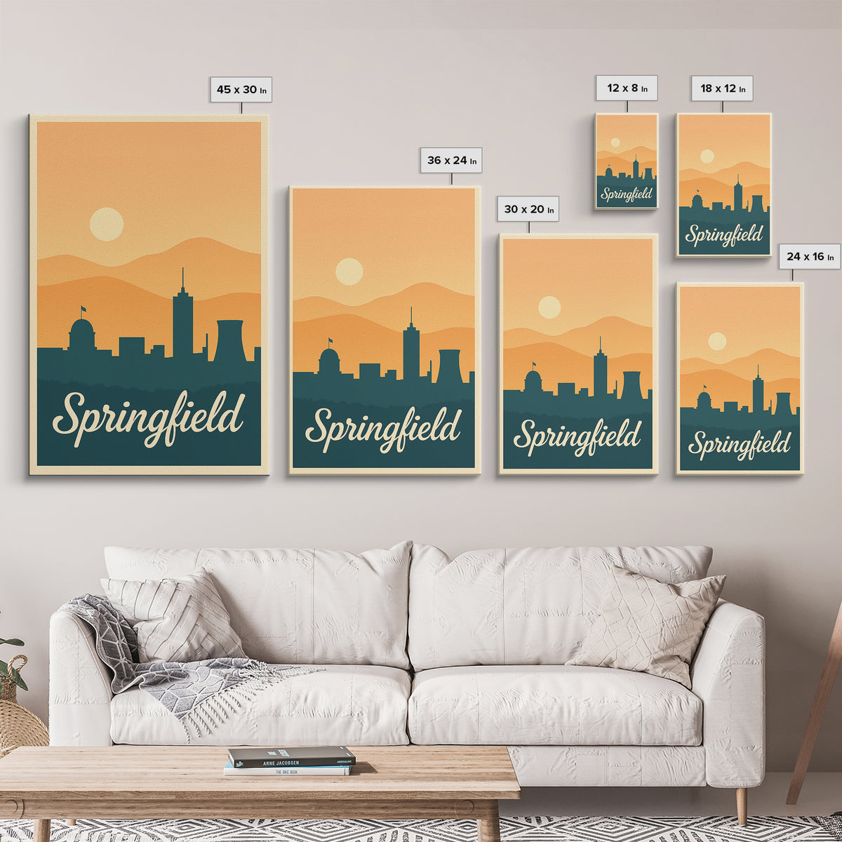 Springfield Missouri Travel Poster, Framed Canvas Print, Vintage Travel Poster Art, Springfield Wall Art, Gift For Travelers, Fine Art Print