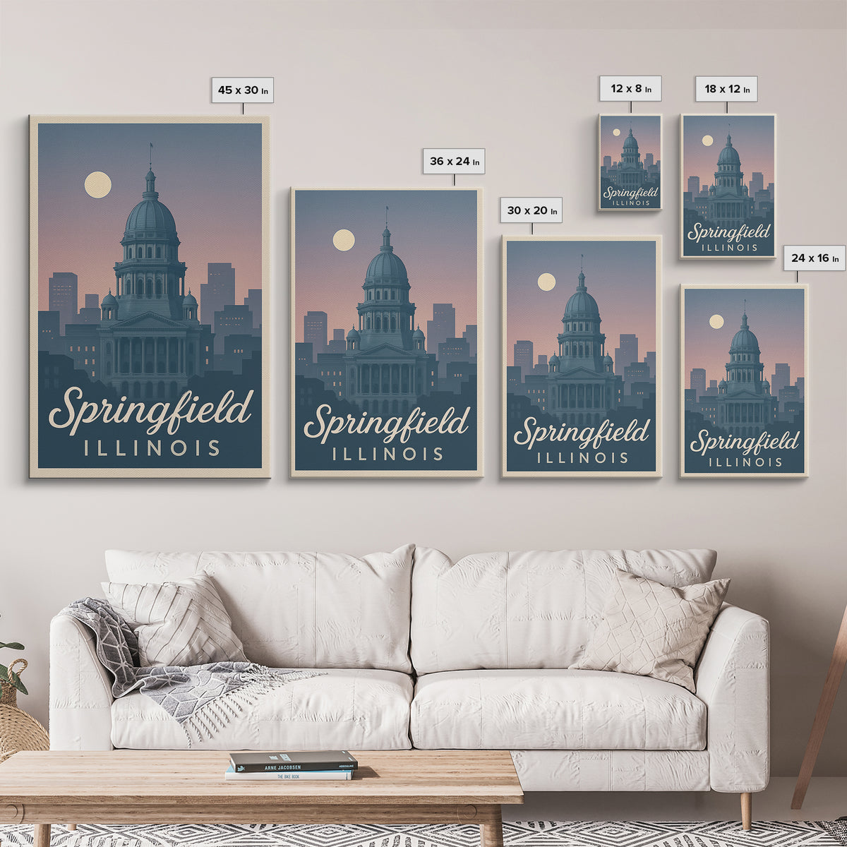 Springfield Travel Poster, Canvas Print, Classic Travel Poster Art, Springfield City Art, Mid Century Wall Art, Fine Art Print