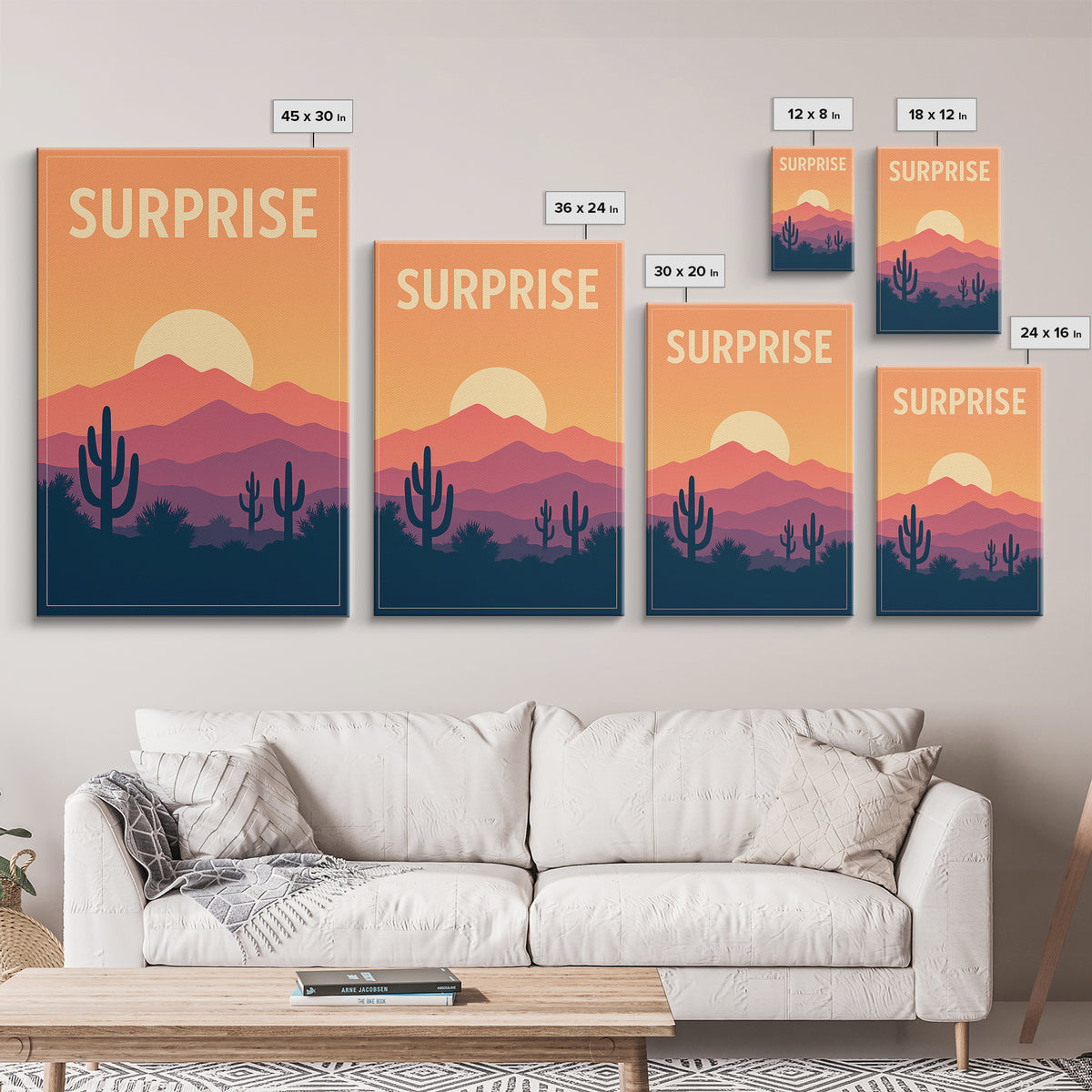 Surprise Travel Poster, Canvas Print, Classic Travel Poster Art, Surprise Art Print, Wanderlust Decor, Travel Art Print, Modern Wall Decor