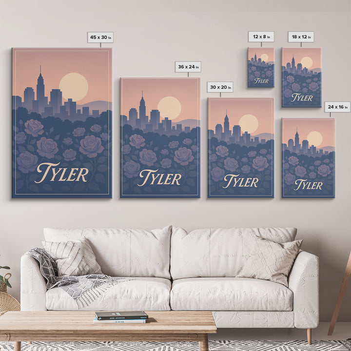 Tyler Travel Poster, Canvas Print, Vintage Travel Poster Art, Tyler Art Print, Gift For Travelers, Retro Travel Print, Travel Poster Set
