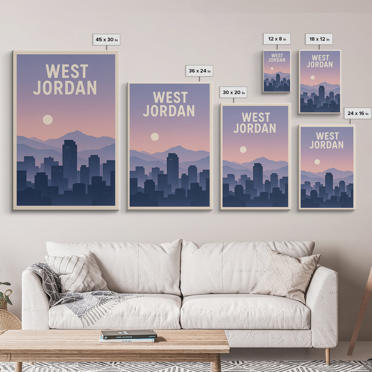West Jordan Utah Travel Poster, Canvas Print, Vintage Travel Poster Art, West Jordan Travel Art, Travel Art Print, Travel Poster Art