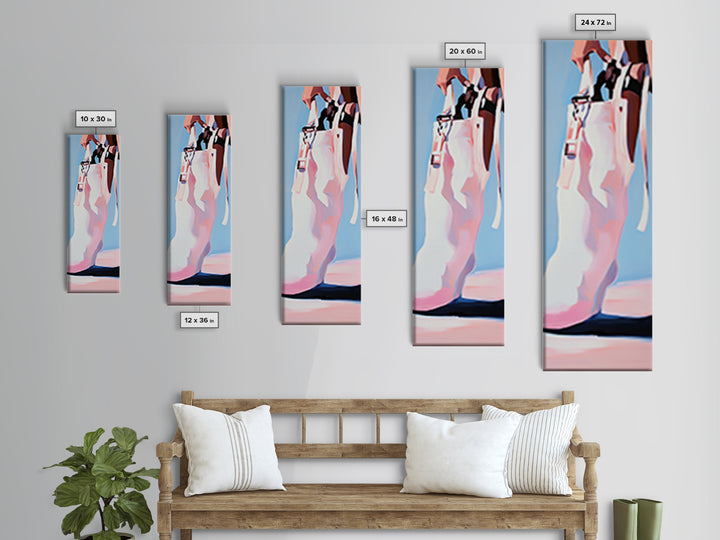 Cowgirl Boot Fashion Canvas Print Black Cowgirl Painting Coastal Cowgirl Wall Art Pink Abstract Art Light Pink Wall Art Gift Idea