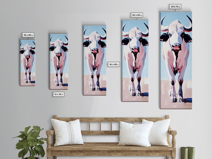 Bison Canvas Print Modern Rustic Wall Art Boho Art Southwest Wall Art Above Bed Art Vertical Wall Art