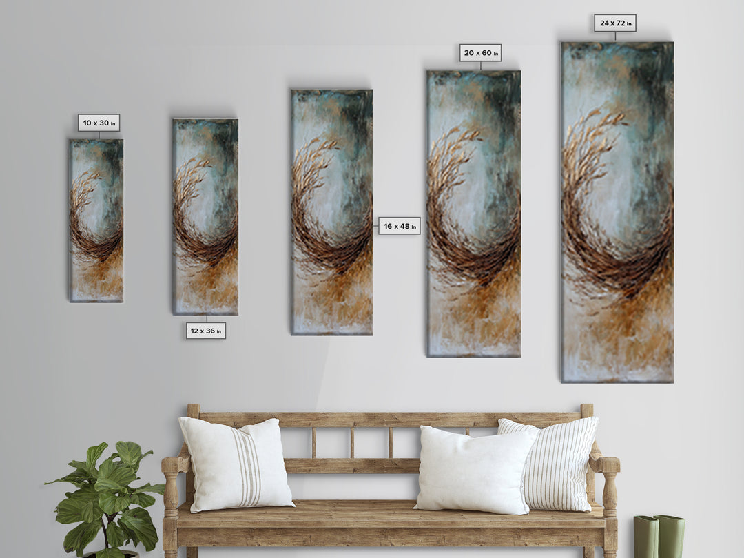 Gold Abstract Framed Canvas Print wabi sabi wall art botanical prints minimalist art extra wide art tall narrow art rustic decor textured art