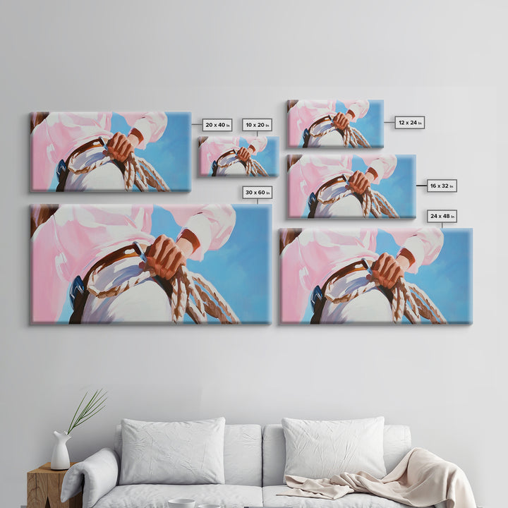 Cowgirl, western lifestyle, rustic wall art, framed canvas print, above couch art, black cowgirl painting, original painting, boho art