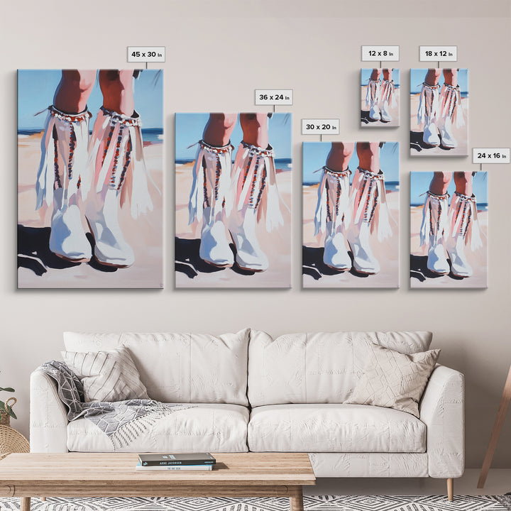 Cowgirl Boots, western art, coastal cowgirl wall art, rustic decor, pink abstract art, minimalist art, framed canvas print