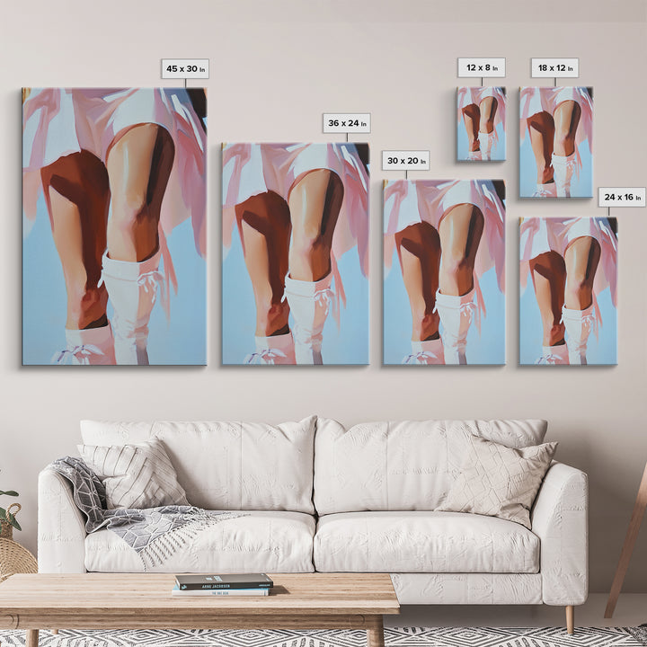 Cowgirl Boots, black cowgirl painting, coastal cowgirl wall art, rustic decor, light pink wall art, western aesthetic, Framed Canvas Print