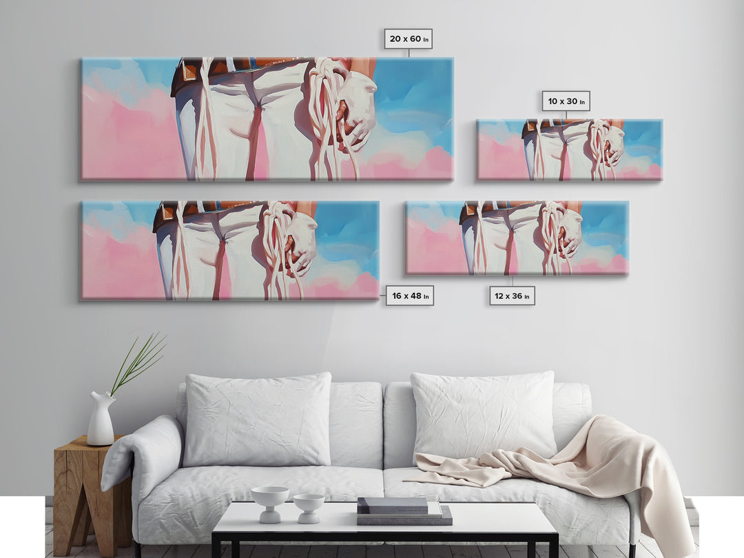 Cowgirl Holding Rope, black cowgirl painting, pink orange wall art, rustic wall art, western decor, framed canvas print, wall decor