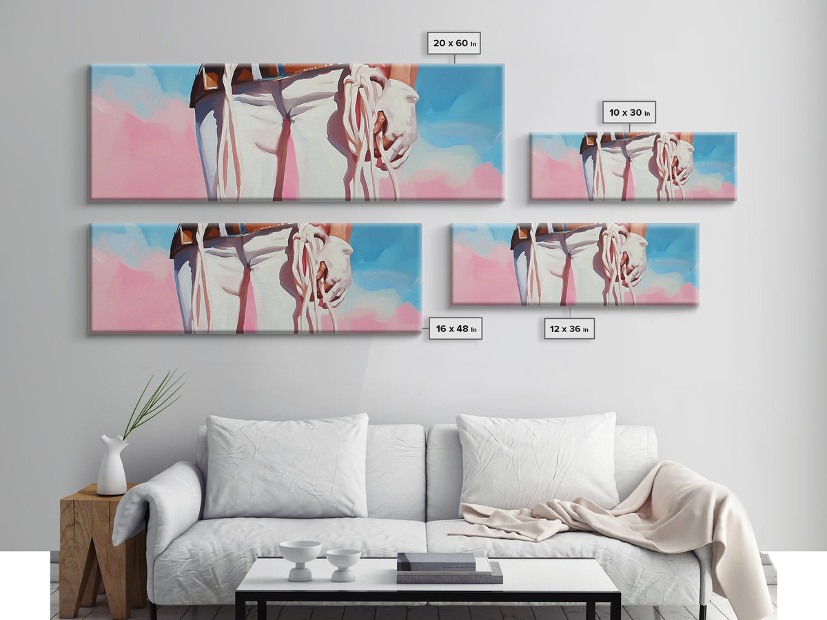 Cowgirl Holding Rope, black cowgirl painting, pink orange wall art, rustic wall art, western decor, framed canvas print, wall decor