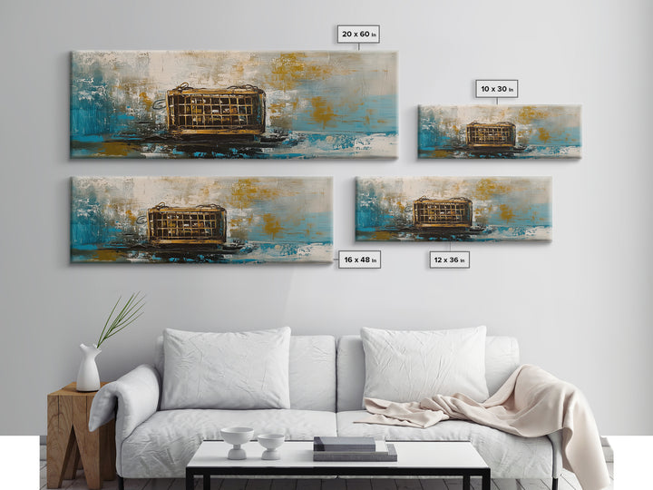 Antique Lantern, rustic wall art, farmhouse art, moody art, wabi sabi art, extra wide art, framed canvas print, living room decor