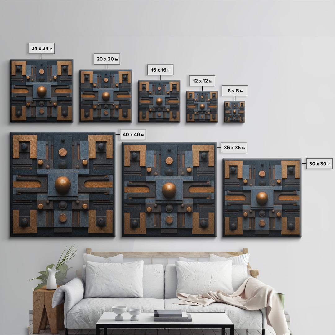 Sound Booth Foam Pattern Transformed into Design Canvas Print, Recording Studio Art, Musician Posters, Studio Decor, Analog, RSA-1x1-24