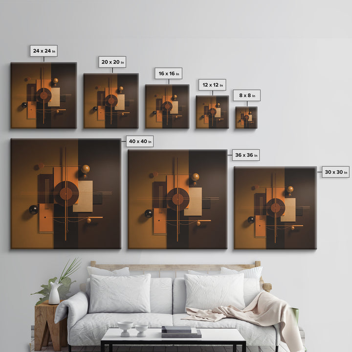 Conductor Baton and Sheet Shapes Without Text Framed Canvas Print, Recording Studio Art, Music Decor, Studio Decor, Analog, RSA-1x1-42