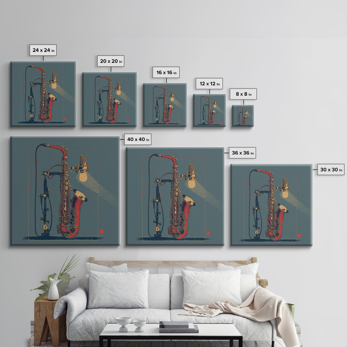 Microphone Cable Forming Elegant Line Art Canvas Print, Recording Studio Art, Studio Wall Art, Studio Decor, Abstract Art, RSA-1x1-69
