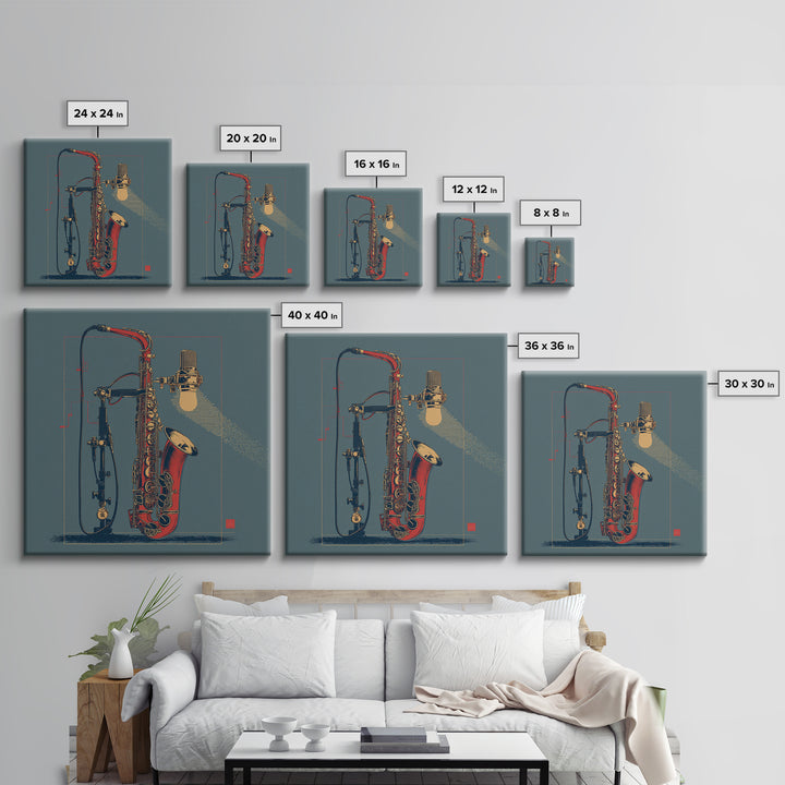 Microphone Cable Forming Elegant Line Art Canvas Print, Recording Studio Art, Studio Wall Art, Studio Decor, Abstract Art, RSA-1x1-69
