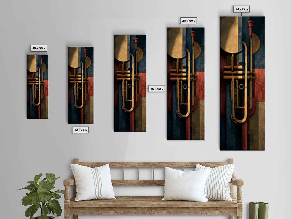 Album Cover Abstract Without Readable Text Canvas Print, Recording Studio Art, Unique Home Decor, Studio Decor, Abstract Art, RSA-1x3-10