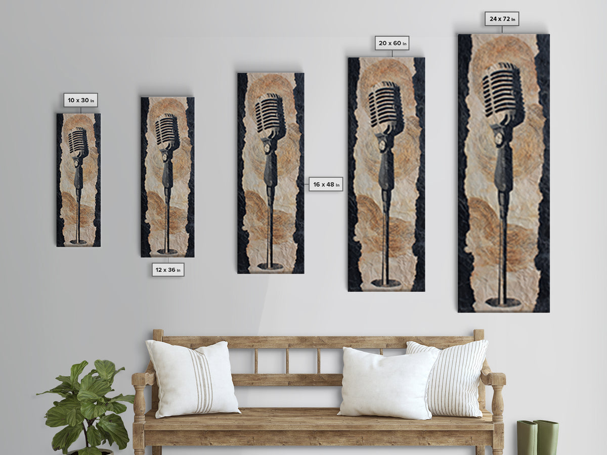 Album Cover Abstract Without Readable Text Canvas Print, Recording Studio Art, Youtube Studio Decor, Studio Decor, Analog, RSA-1x3-34