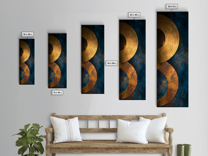 Vinyl Groove Closeup as Circular Abstract Canvas Print, Recording Studio Art, Downloadable Print, Studio Decor, Analog, RSA-1x3-50