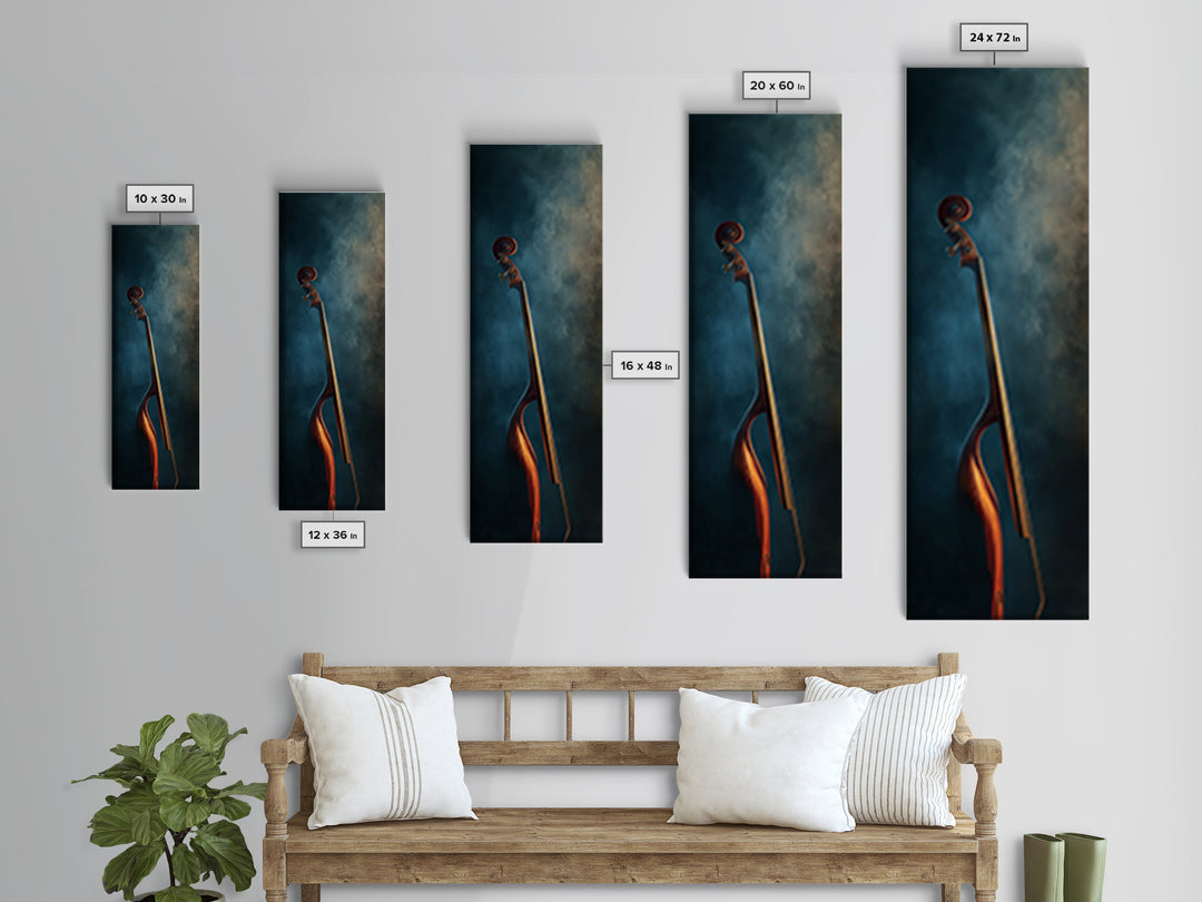 Cello Curve Closeup Canvas Print, Recording Studio Art, Contemporary Art, Studio Decor, Fine Art, Analog, Digital Download Art, RSA-1x3-56
