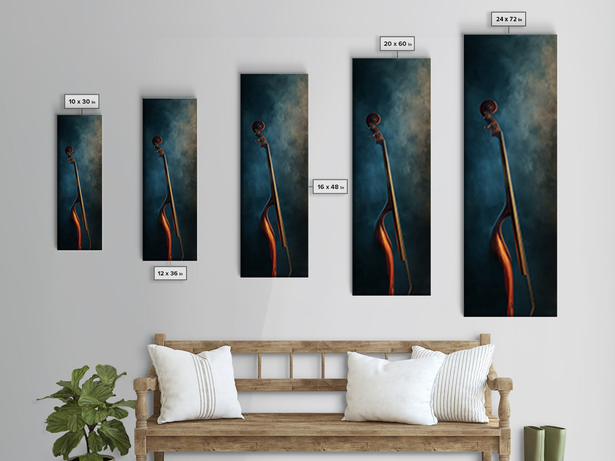 Cello Curve Closeup Canvas Print, Recording Studio Art, Contemporary Art, Studio Decor, Fine Art, Analog, Digital Download Art, RSA-1x3-56