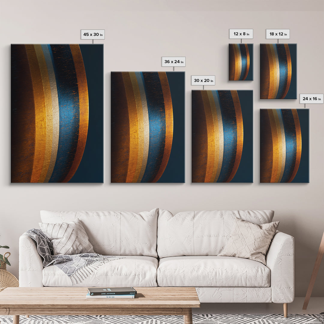 Vinyl Groove Closeup as Circular Abstract Framed Canvas Print, Recording Studio Art, Statement Artwork, Studio Decor, Analog, RSA-2x3-46